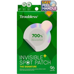 Troubless Invisible Spot Patch - 96 Ultra Thin Acne Plasters - Easy Peel - 2 Sizes