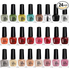 24 Classic Nail Varnish Set 24 Different Colours 6 ml Perfect Gift