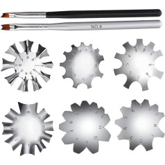 Beatifufu 8 Pieces Manicure Tools DIY Acrylic Manicure Stencil Smile Line Cutter Nail Cutter Template French Manicure Templates Manicure Template