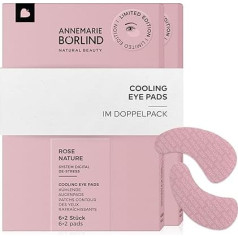 ANNEMARIE BÖRLIND Rose Nature Eye Pads with Cooling Effect (6 x 2 Pieces) in a Double Pack - Recovered, Invigorated & Radiant Eye Area, Reduces Effects of Blue Light, Vegan