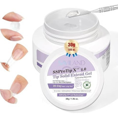 SAVILAND Solid Nail Glue for Press On Nails: 30 g Nail Glue for Tips, Extra Strong Solid Nail Glue Gel, Nail Glue for Artificial Nails, UV Curing 4.0 Tech 3D Sculpture Nail Enthusiasts DIY