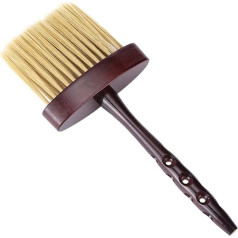 Namvo Neck Dusting Brush, Salon Hairdressing Face Duster with Wooden Handle, Hairdressing Haircut Sweeping Brush for Cleaning Hair Cutting