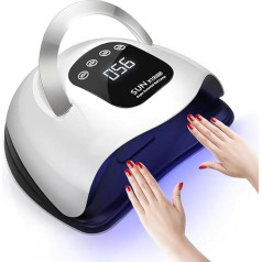 UV LED Nail Lamp, 320W Fast Nail Dryer Nail Curing Light with 72 LED Beads, LCD Touch Screen, 4 Timer Settings, Auto Sensor, High Temperature Protection