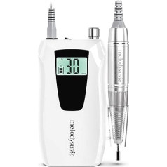 MelodySusie Professional Nail Cutter, 30,000 RPM Electric Nail File, Rechargeable Portable Battery, Manicure, Pedicure Machine Cutter with 6 Bits, Ideal for Studio/Salon