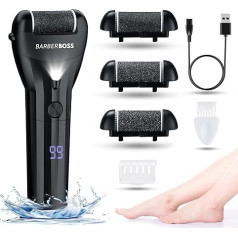 BarberBoss Electric Foot File Callus Remover - Callus Remover, Foot Files for Hard Skin, Feet Hard Skin Remover, Electric, Professional Pedicure Set for Feet QR-5081