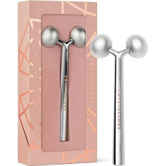 CRYSTALLOVE Face Massager - Silver - 3D Face Roller - Anti-Ageing Massage Roller - Face Lifting Massager - Massager - Face Massage Roller