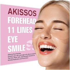 Silicone Wrinkle Patches - Akissos Wrinkle Plasters, Reusable Face Tape for Wrinkles, Forehead Wrinkles, 11 Lines, Eyes - Used Overnight Anti Wrinkle Plasters Reusable Eye Pads