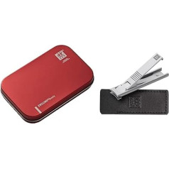 Zwilling Twin® S Nail Clippers Leather Case + Aluminium Box Red + Gift Box