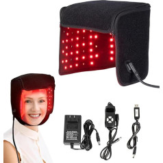 Hair Growth Therapy Cap, Hair Growth Helmet with 168 Pieces 660 Nm and 56 Pieces 880 Nm Light Beads, 20 Minutes Automatic Shut-Off and Brightness 5 Levels Adjustable, for Thicker, Fuller Hair