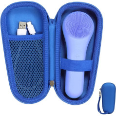 Protective Case Compatible with NågraCoola Sonic Facial Cleansing Brush, Waterproof Case, Storage Holder, Fits Silicone Facial Scrubber and Charging Cable (Box Only), blue, Travel