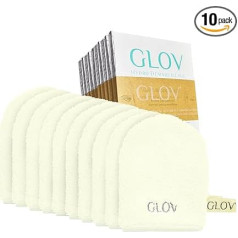 GLOV Set of 10 Cleansing Makeup Removal Gloves Reusable Washable Mitts Eco-Friendly Makeup Eraser Towel Microfiber Glove Face and Eye Make-Up Remover Just with Water Cleaning Cloth | On The Go