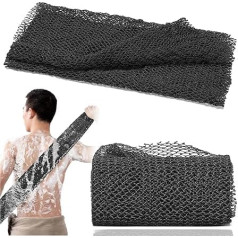Jassins Long Bath Sponge African Bath Sponge Body Scrub Long Mesh Shower Body Scrubber Back Scrubber Skin Straightener Stretching Length up to 66