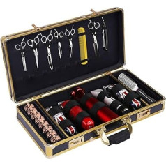 MINRS Portable Barber Case with Secure Password Lock, Barber Carry Case, Barber Salon Stylist Carrying Suitcase, Hairdresser Tool Organiser for Scissors, Trimmers, Combs, Brushes, 55 x 27 x 10 cm,