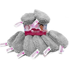Abschmink Wölkchen® Washable Make-Up Pads (Pack of 8) Deep Pore Cleaning Only with Water, Reusable, Super Soft (Grey), 8 Pieces