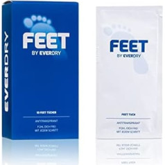 EVERDRY Antiperspirant Feet Wipes | Pack of 10 | Against Sweaty Feet | Against Wet Feet & Unpleasant Foot Odour | Instant Effect