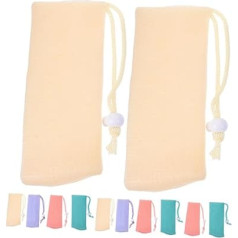 ADOCARN Soap Net Storage Block Soap Sink Holder Exfoliating Soap Bag Foaming Face Cleanser Fabric Soap Piece Tin Soap Bag Washer Shampoo Bag Drain Sport Pack of 16