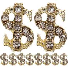 EXCEART 20pcs Nail Decorations Nail Art Pendants Nail Gems Dollar Sign Nail Pendant Nail Art Rhinestones Nail Crystals