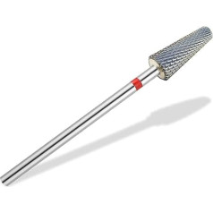 Carbide Cutter Manicure Nail Art Grinder Nail File with Fine Cross Toothing Cone Shape Nail Cutter Pedicure Attachment Grinding Body for Finer Work on Artificial Nail