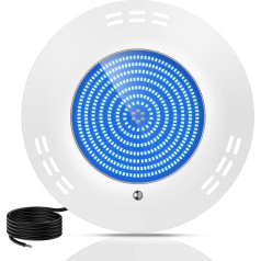 LyLmLe Resin Filled LED Pool Lighting Extra Flat, 35 W Pool Headlight, Surface-Mounted Pool Lamps Underwater, 1100 lm, 140° Beam Angle, IP68 Waterproof, Surface Mounting, 12 V AC/DC, Pure Blue