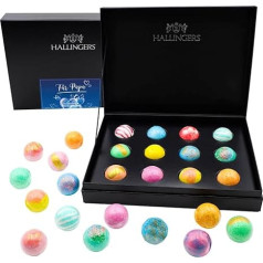 Hallingers Zum Vatertag - Für Papa 12 Bath Bomb Gift Set with Twelve Bathbombs as a Gift for Father's Day (Set) - Advent Calendar Novelties & Advent Calendar Fill | Congratulations Anniversary Freun