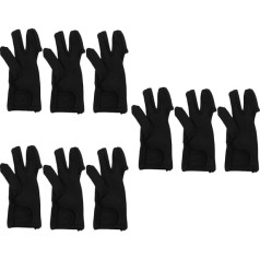 FRCOLOR 9 Stk Friseurhandschuhe lockenstab handschuh baumwoll handschuhe grillhandschuhe backen Schweißerhandschuhe Haarstyling-Handschuhe Lockenwicklerhandschuhe Baumwolle Black