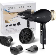 Bellissima Creativity 4 You Professional Hair Dryer, 4 Accessories, Diffuser, Intelligent Temperature Control, Ion Technology, Beauty Bag, 2 Speeds, 3 Temperatures, 1800W