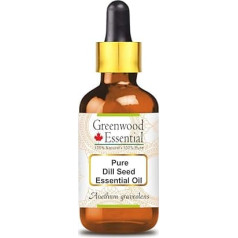 Greenwood Essential Pure Dill Seed Essential Oil (Anethum Graveolens) with Glass Dropper Natural Therapeutic Quality Steam Distilled 15 ml (0.50 oz)