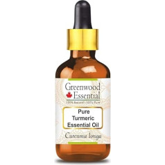Greenwood Essential Natural Pure Turmeric Essential Oil (Curcuma Longa) with Glass Dropper Natural Pure Therapeutic Quality Steam Distilled 50 ml (1.69 oz)