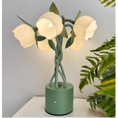 Jadssox Flower Table Lamp, DIY Desk Lamp, Lily of the Valley Bedside Lamp, Nordic Gooseneck Bedside Lamps for Living Room, Office, Reading, Flexible Bedside Lamp
