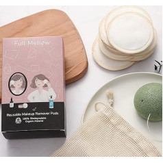 Makeup Remover Pads, Reusable Bamboo Cotton Pads, Eco-Friendly Soft Round Makeup Remover Pads for All Skin Types with Laundry Bag Plus E-Book