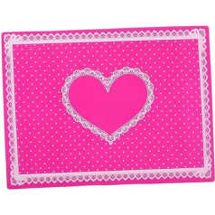 Frcolor Nail Art Accessories Silicone Hand Rest Pad/Table Mat for Nail Art (Pink Red)