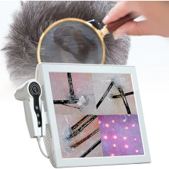 HCAUYNN Skin Hair Scalp Detector, with 15 Inch Screen, Rechargeable Scalp Analyzer, with Image Memory Function, 110 V
