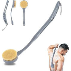 Back Scrubber for Shower, 20.4 Inch Bath Brush with Long Handle for Shower, Back Brush, Back Brush for Men