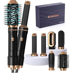 Hair Dryer Brush 6 in 1 Set Airstyler Warm Air Brush, Hair Styler Negative Ion Hairstyler with Hair Dryer, Round Brush Hairdryer, Hair Dryer Brush, Straightening Brush, Air Styler Thermal Brush Hair