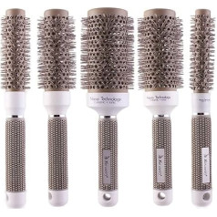Hair Salon Brushes Ceramic Round Thermal Brushes Curling Brushes Styling Brushes Hair Drying Brushes Full Set (1 Set = 5 Sizes)