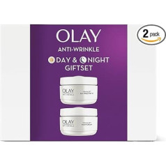 Olay Skin Care Gift Set: Anti-Wrinkle Face Moisturizer SPF 15+ Night Cream with Niacinamide, Skin Care Christmas Gifts for Women, 50ml + 50ml