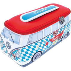 Brisa VW Collection - Volkswagen Neopren Universal-Schmink-Kosmetik-Kultur-Reise-Apotheke-Tasche-Mppchen-Beutel T1 Bulli Bus (Blume/Multi)