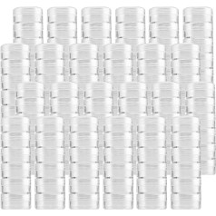 MUKLEI 60 Sets 6 Layers Cylinder Shaped Stackable Bead Containers Stackable Round Plastic Containers Makeup Sample Containers for Buttons, Beads, Small Items