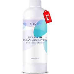AIJIMEI Nail Brush Cleaner and Acrylic Liquid Manicure Acrylic Nail Brush Cleaner (Nail Brush Cleaner Gel (60ml-2ml)
