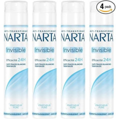 NARTA Antiperspirant Invisible Spray 200 ml - Pack of 4 (4 x 200 ml)