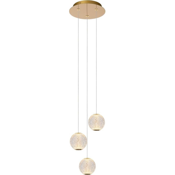 LUCIDE CINTRA Pendant Lights Diameter 25 cm LED Dim. 3 x 4.7 W 2700 K Transparent