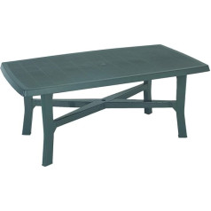 Dmora - Rectangular Garden Table, Made in Italy, 180 x 100 x 72 cm, Green