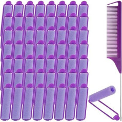 56 Pieces Sponge Hair Rollers Set, Self-Adhesive, Heat Resistant, Foam Curlers for Long Hair, Medium and Short Hair, Hair Volume with Pintail Comb for Women, Hair Styling