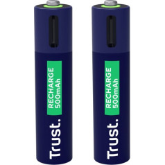 Uzlādējamas baterijas 2 gab aaa usb-c
