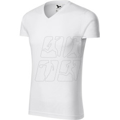 Slim Fit T-krekls ar V veida kakla izgriezumu M MLI-14600 / S
