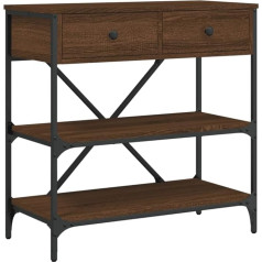 Coavain Console Table for Living Room 75 x 34.5 x 75 cm Stylish Hallway Table Decorating Classic Side Table Presentation Entrance Table Providing Sufficient Storage Space Brown Oak Look