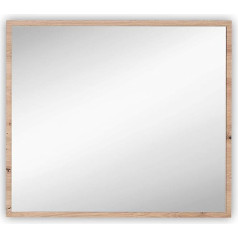 Stella Trading MEMPHIS Modern Wall Mirror in Artisan Oak Look, High-Quality Mirror for Hallway and Wardrobe, 80 x 70 x 2 cm (W x H x D)