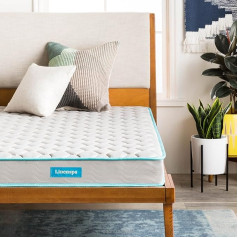 Linenspa , 15cm Polyester Sprung Mattress, Double (135 x 190cm)