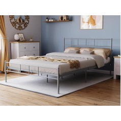 ‎Vida Designs Home Discount Dorset Double Bed, Silver