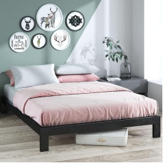 ‎Zinus Zinus Arnav Metal Bed Frame, Black, 190 x 135 cm
